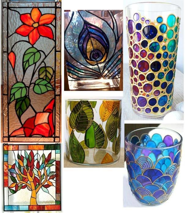 Faux Stained Glass Vase Paint Party Painting Art Workshop