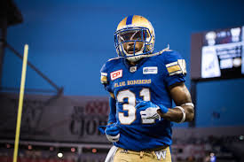 Maurice Leggett of Winnipeg Bombers cut loose