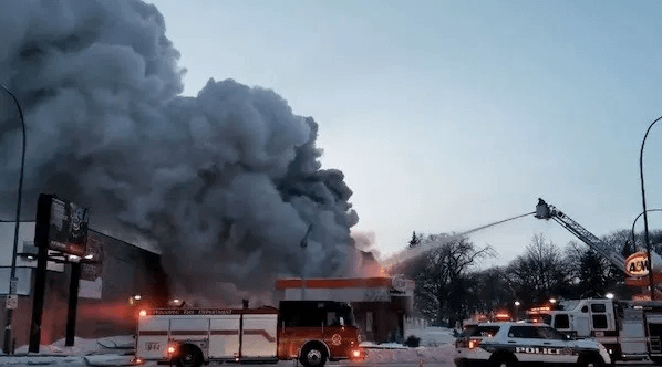 Fast-food on fire in Winnipeg