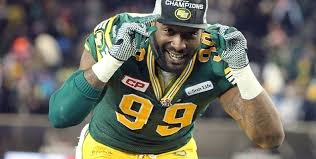 Willie Jefferson signed by Blue Bombers