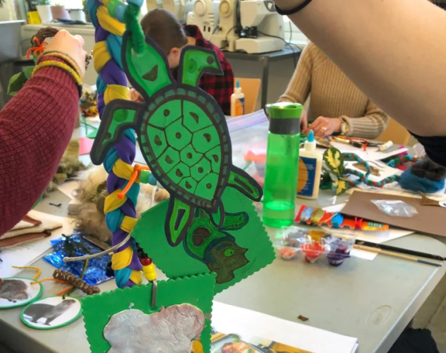 Winnipeg teachers learned how to create story vines at the community arts space ArtsJunktion