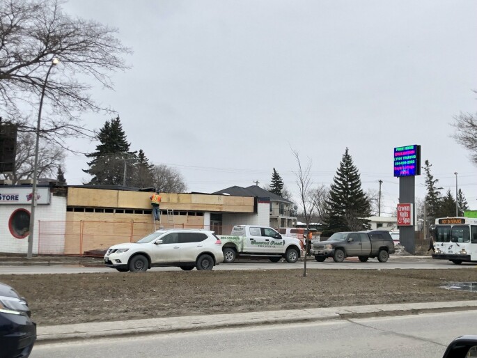 Vehicle crashed into the Goodwill Store