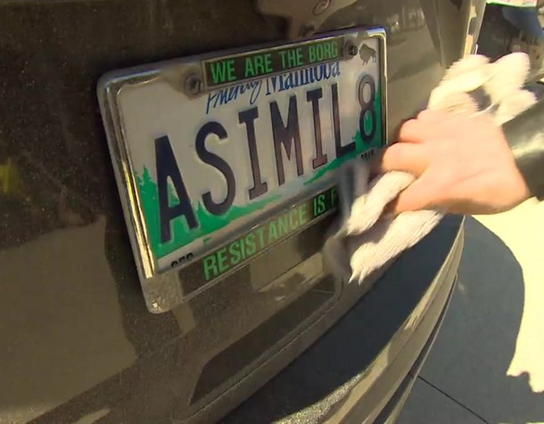 A Winnipeg man is fighting in court for his licence plate