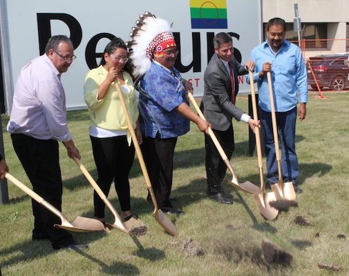 The groundbreaking ceremony of a new urban reservation on Portage Avenue was held on Wednesday