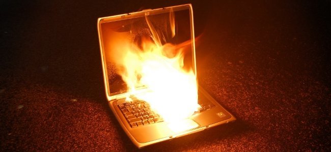 Macbook caught on fire in the middle of the night