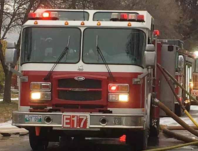 Firefighters put out the fire in the 200 block of Good Street