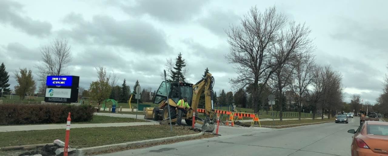 Linden Woods road construction