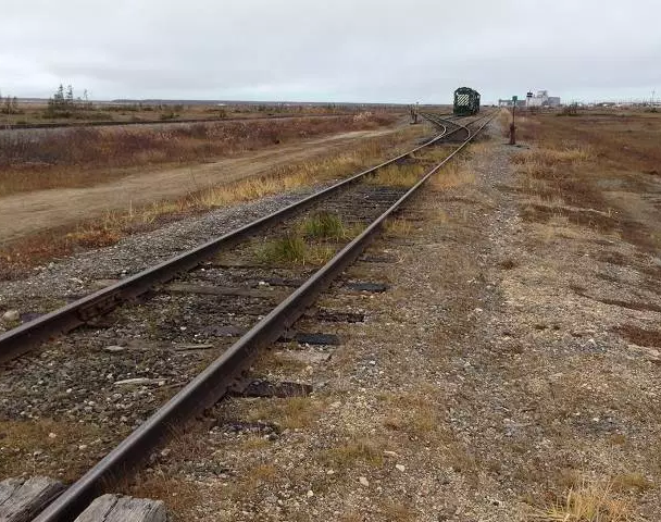 The residents of Churchill express their joy seeing train again