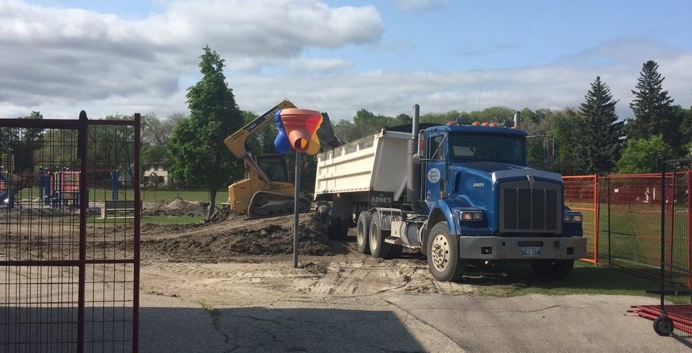 Red canoe was stolen from the playground in St. Boniface Red canoe was stolen from the playground in St. Boniface
