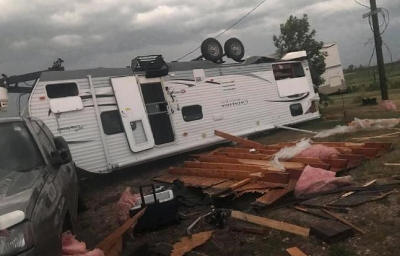 Premier Brian Pallister inspected the Alonsa area Premier Brian Pallister inspected the Alonsa area