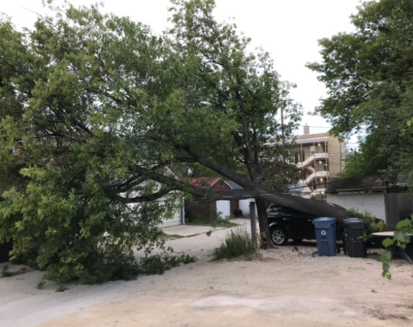 No one was injured in the fire on Warsaw avenue on Thursday evening