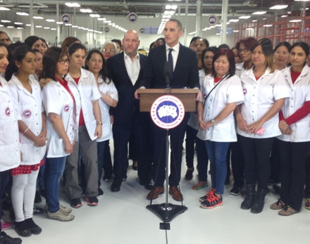 Canada Goose offers more than 700 working places for Canadians