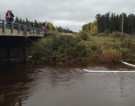 Fuel from derailed locomotive got into the river