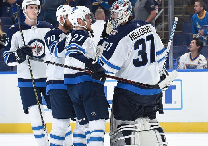 Winnipeg Jets crushed rival from St. Louis with a score of 5-1 in t... Winnipeg Jets crushed rival from St. Louis with a score of 5-1 in the first game of the season