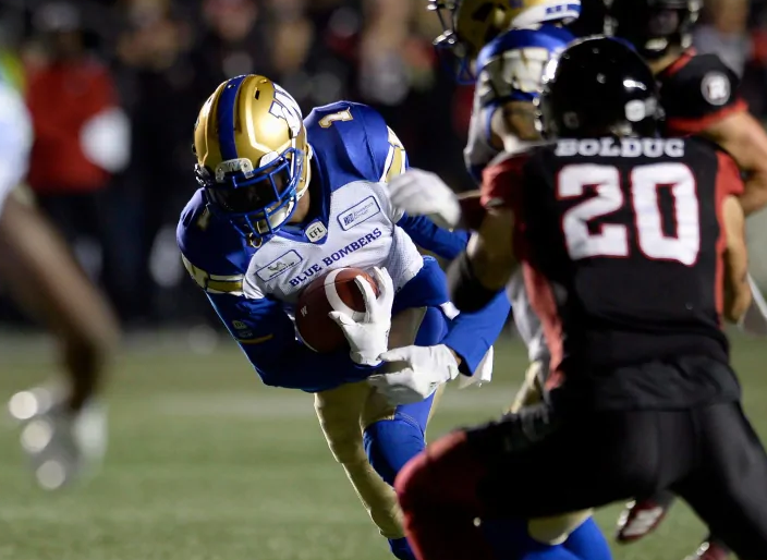 Winnipeg Blue Bombers won against Ottawa RedBlacks on Friday Winnipeg Blue Bombers won against Ottawa RedBlacks on Friday