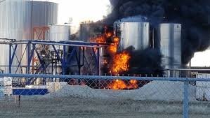 Transcona Asphalt plant is on fire
