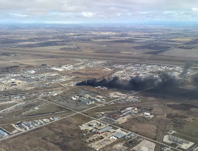 Drone footage helped put out fire at Transcona asphalt plant