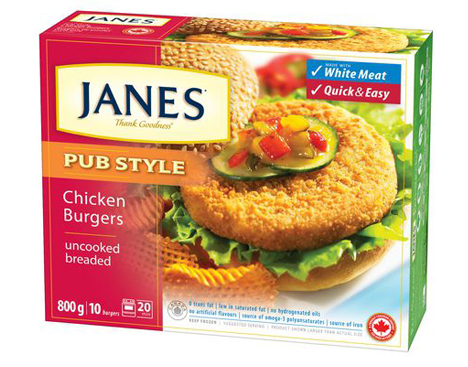 Janes Chicken Burgers can have salmonella contamination