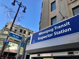 Bus inspector stations downtown Winnipeg