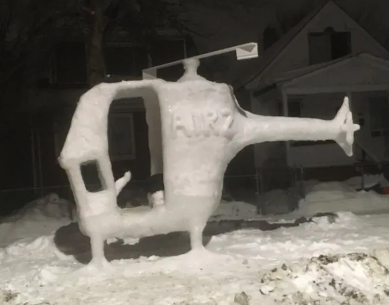 Winnipeg's ice sculptor created police chopper