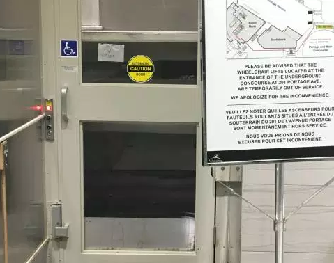 Winnipeggers using a wheelchair experience a lot of inconveniences at Portage and Main