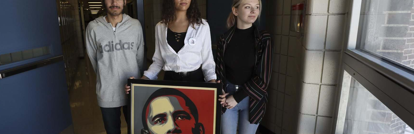 Maples Met School students met Obama