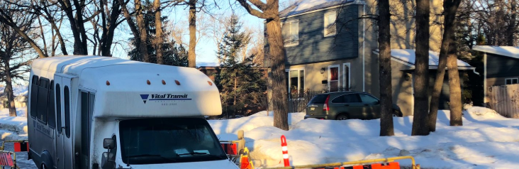 Wheelchair bus got stuck with seniors on board