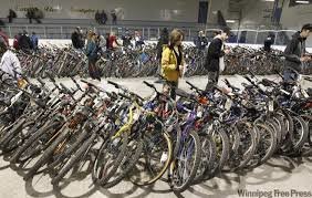 Annual bike auction in Winnipeg