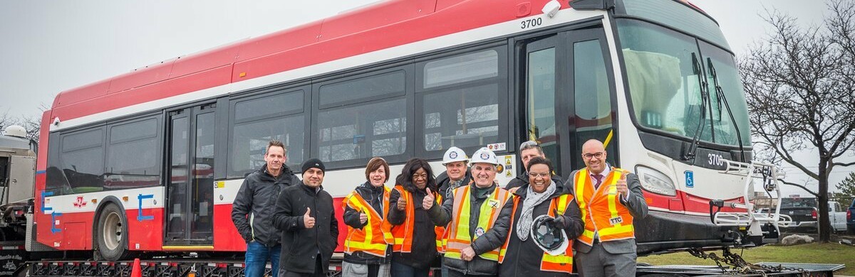 Made in Winnipeg electric bus delivered to Toronto Made in Winnipeg electric bus delivered to Toronto