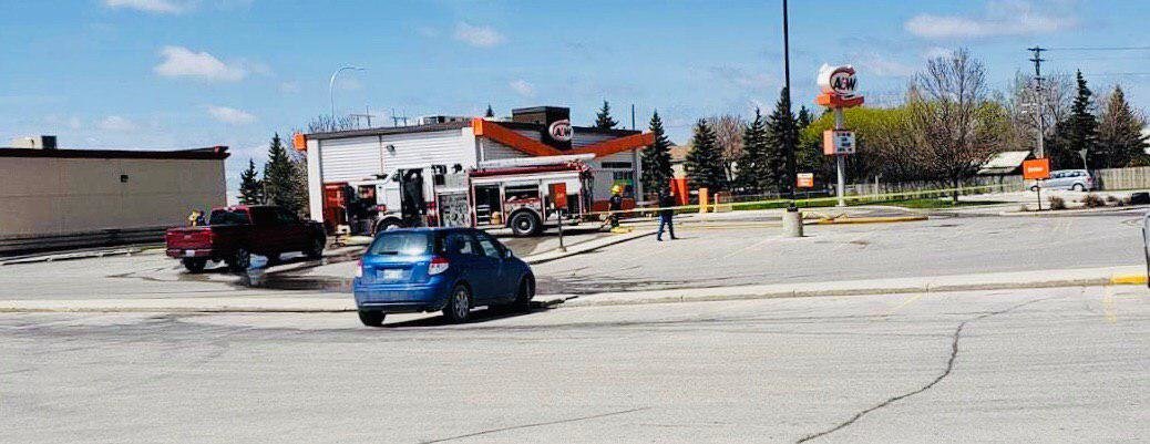 Fire at A&W restaurant on Main St.
