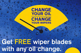 Free Wiper blades with oil change